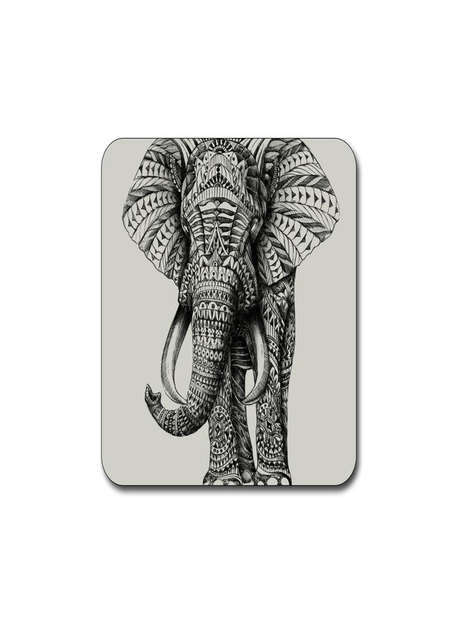 QJ CMJ Elephant Pattern Square Coaster Set - Made of Recycled Rubber - Set of 4 … - Image 5